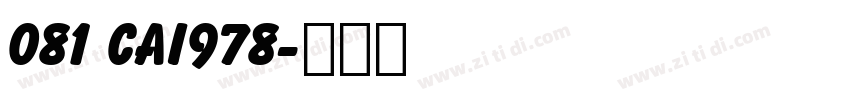 081 CAI978字体转换